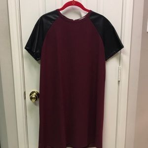 Charlotte Russe wine A-line dress. Size L